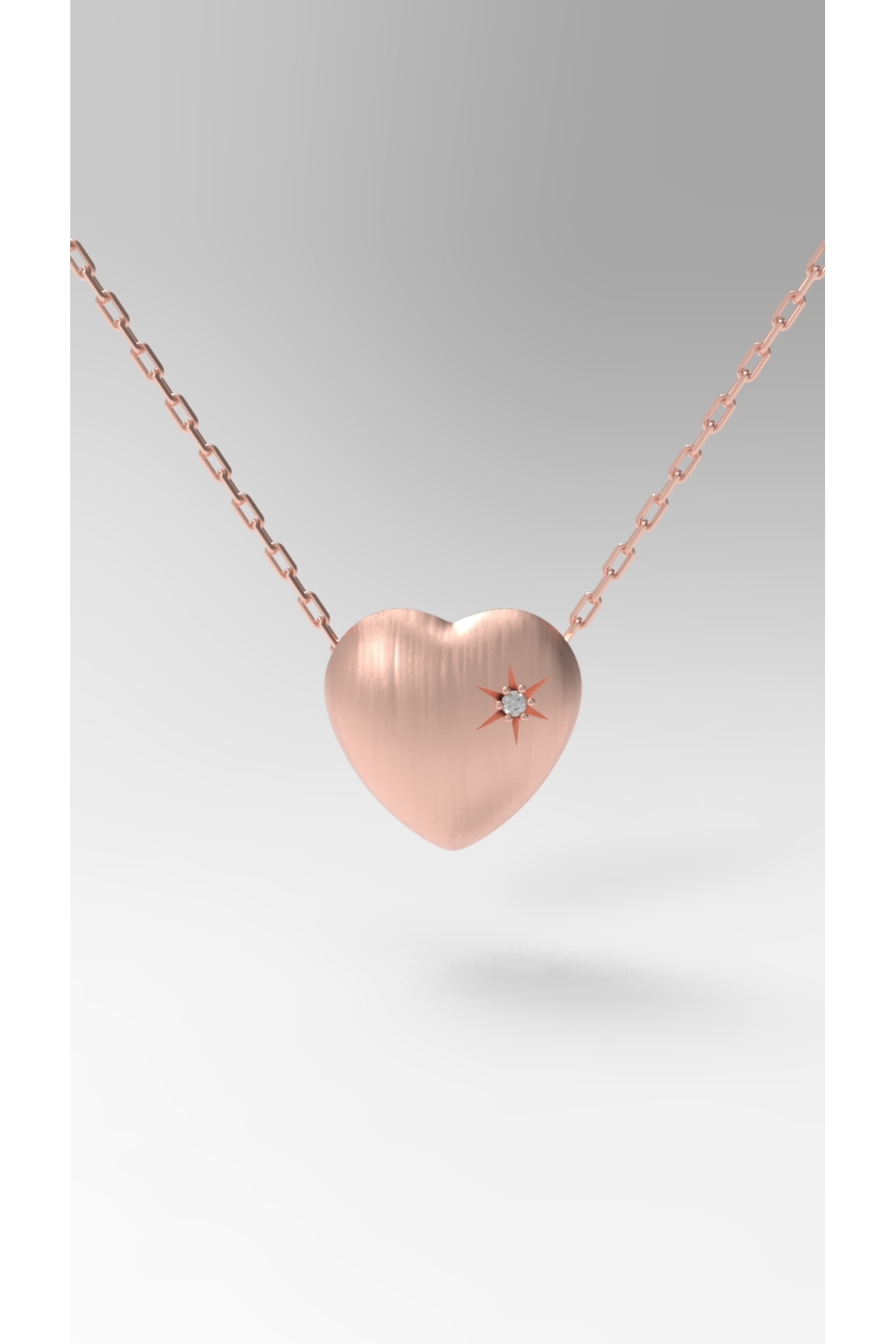 Kalp Kolye💖 12 mm 925 Ayar Gümüş | 1.2 mm Zirkon Taşlı | Mikron Altın Kaplama | Hafif Tasarım